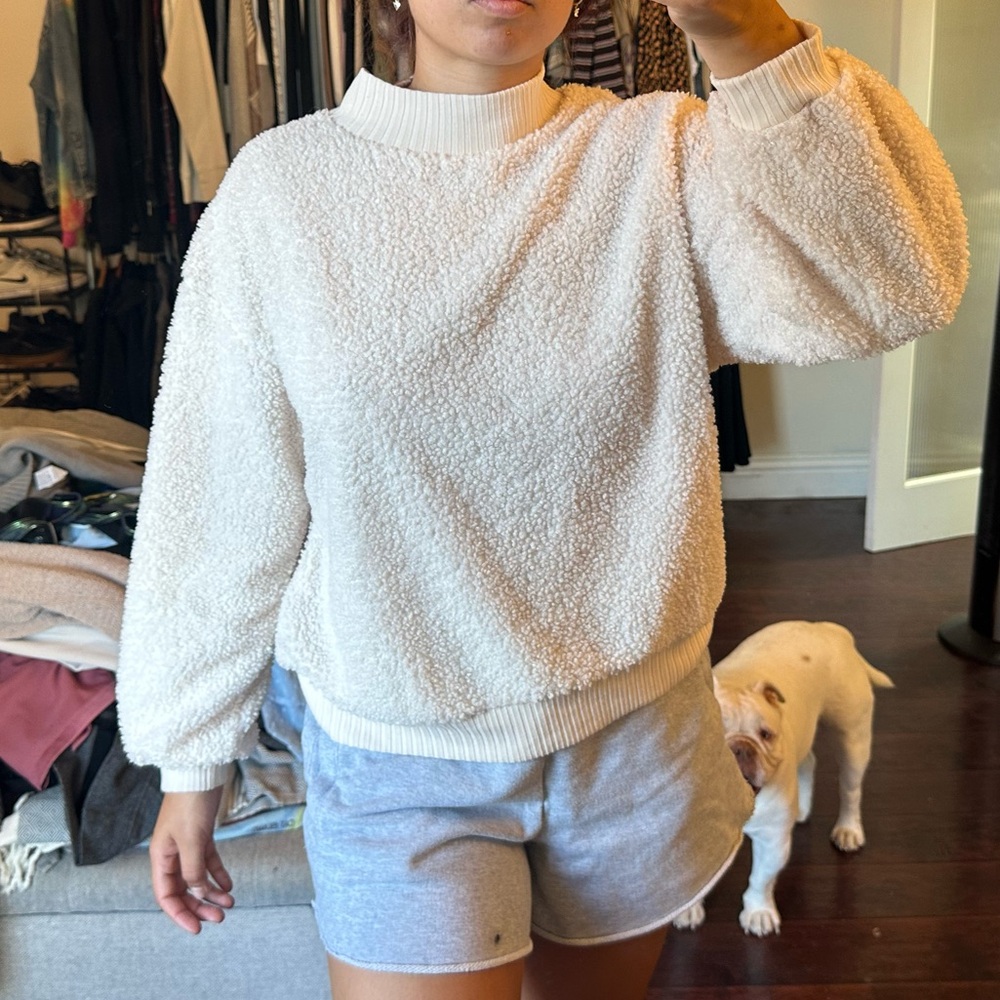 Mockneck Cream Sweater